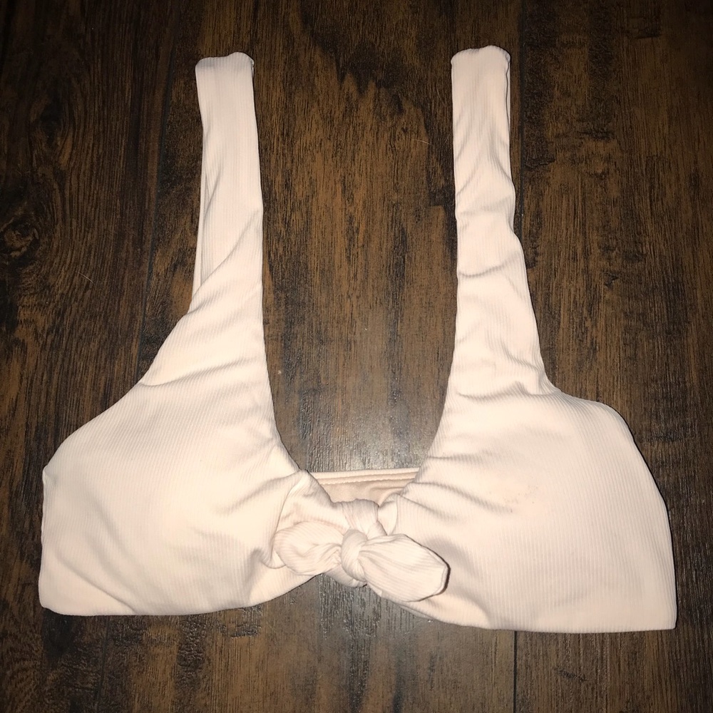 Cabana Del Sol blush ribbed bikini set
